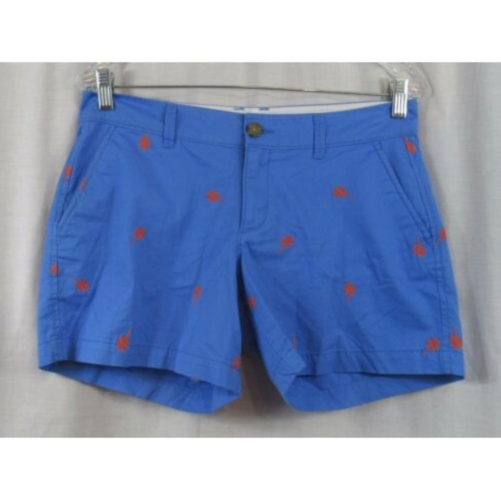 Old Navy Blue Orange Palm Trees Embroidery Shorts